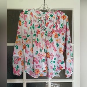 J CREW EXCELLENT CONDITION J Crew button front very lightweight floral